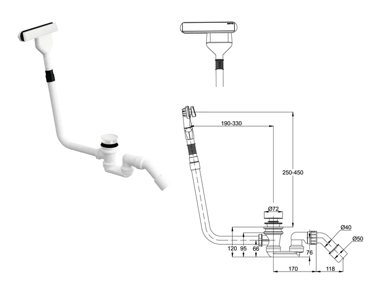BetteArt afvoer en overloop set BetteArt afvoer en overloop set
