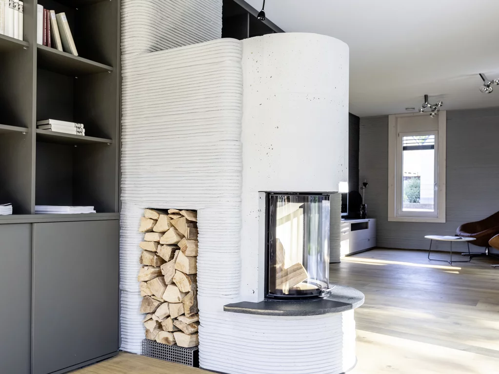 Жилая площадь в первом печатном односемейном доме в Беккуме. Первый в Германии печатный односемейный дом в Беккуме в Мюнстерланде.