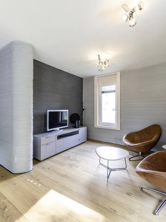 Жилая площадь в первом печатном односемейном доме в Беккуме. Первый в Германии печатный односемейный дом в Беккуме в Мюнстерланде.