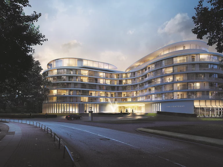El Hotel The Fontenay de Hamburgo es un exitoso experimento de diseño orgánico moderno.